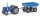 BUSCH 211006001 Traktor Famulus mit Anhänger blau Miniaturmodell 1:120
