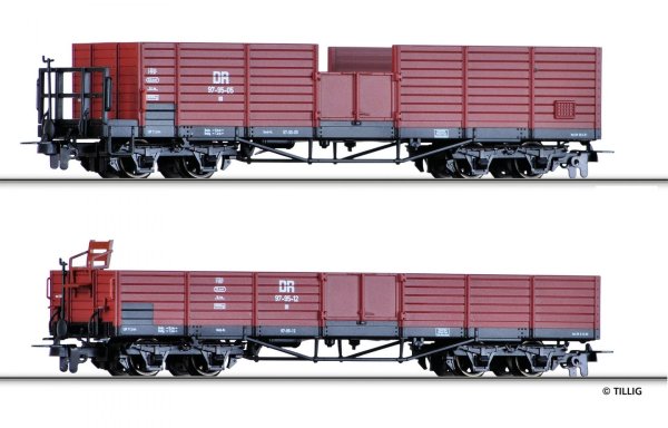 TILLIG Set mit 2 Güterwagen DR Ep.IV 05921 Spur H0e