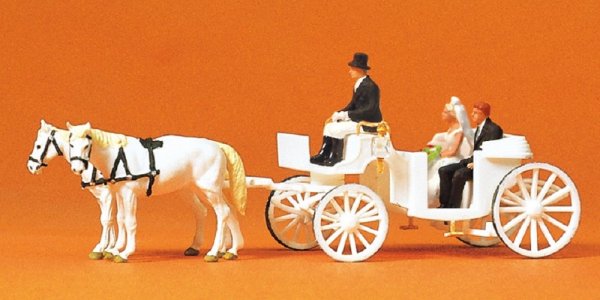 PREISER Hochzeitskutsche, offen 75151 Figuren-Set Spur TT