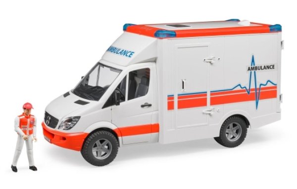 BRUDER MB Sprinter Ambulanz mit Fahrer 02536