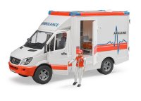 BRUDER MB Sprinter Ambulanz mit Fahrer 02536