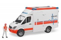 BRUDER MB Sprinter Ambulanz mit Fahrer 02536