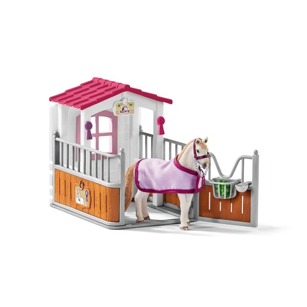 SCHLEICH 42368 - Horse Club Pferdebox mit Lusitano Stute