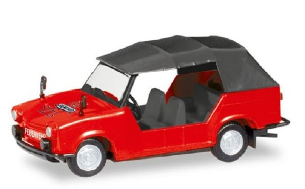 HERPA 093460 Trabant 601 Kübel Werkfeuerwehr LEAG Brandenburg PKW-Modell 1:87