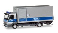 HERPA 093538 MB Atego Koffer-LKW mit Ladebordwand Polizei...