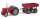 BUSCH 211006201 Traktor Famulus mit Anhänger rot Landwirtschaftsmodell 1:120