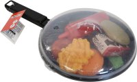 SpielMaus 45006131 Kitchen Pfanne mit Lebensmitteln sortiert