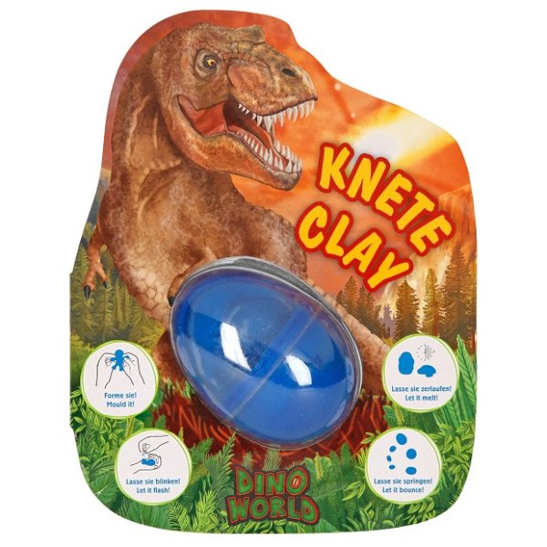 DEPESCHE 6417 - Dino World - Spring Knete im Ei mit Flashkugel - sortiert