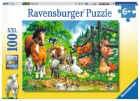 RAVENSBURGER 10689 - Versammlung der Tiere - 100 Teile XXL