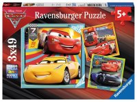 RAVENSBURGER 08015 - Bunte Flitzer - 3 x 49 Teile