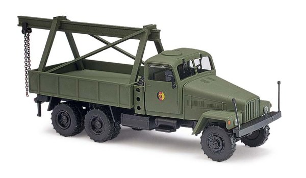 BUSCH 51509 IFA G5´60 NVA mit Kran und Grenzpfählen Militär-Modell 1:87