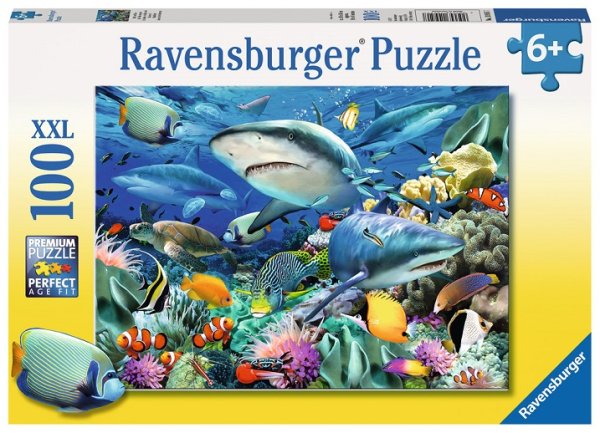 RAVENSBURGER 10951 - Riff der Haie - 100 Teile XXL