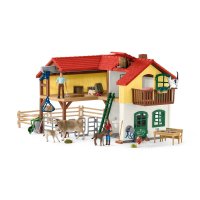 SCHLEICH Farm World 42407 Bauernhaus mit Stall und Tieren