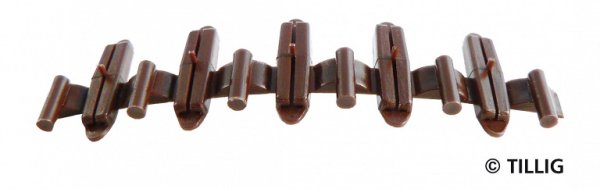 TILLIG Isolierschienenverbinder braun, Beutel 20 St&uuml;ck 85502 Spur H0
