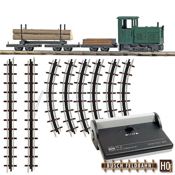 BUSCH 12003 Waldbahn Start-Set Spur H0f