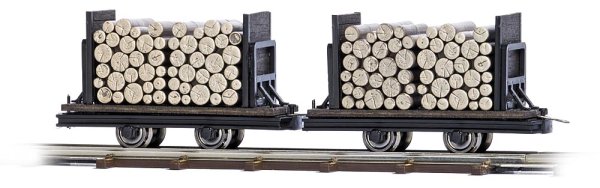 BUSCH 12211 - H0f 2 Wagen mit Rundholz