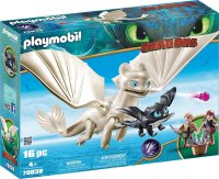 PLAYMOBIL 70038 Dragons: Light Fury mit Babydrachen und Kindern