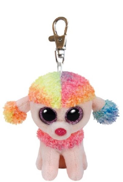 TY 7135027 Beanie Boos Clips Pudel Rainbow multicolor 8,5 cm