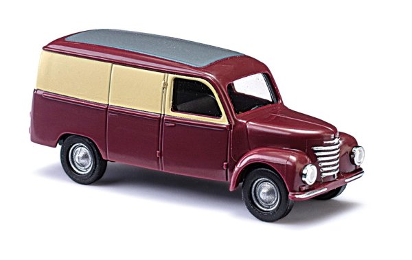 BUSCH Framo V901/2 Kastenwagen weinrot/beige 8679 Automodell 1:120