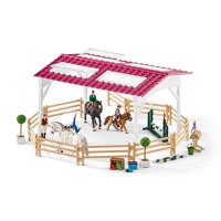 SCHLEICH® 42389 - Reitschule mit Reiterinnen und Pferden