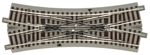 ROCO 61164 Doppelkreuzungsweiche 22,5° Bettungsgleis geoLine Spur H0