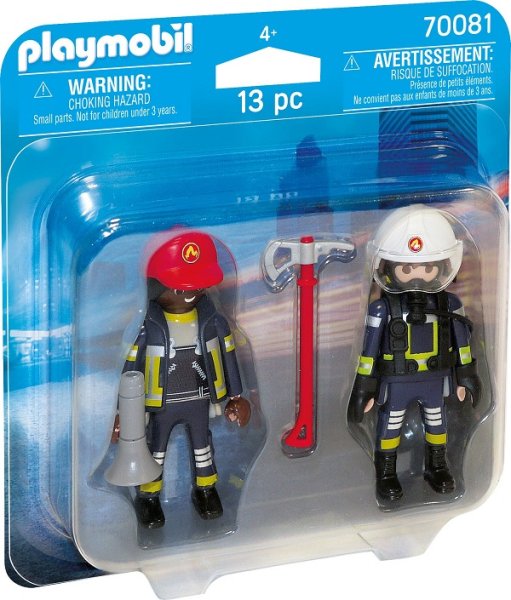 PLAYMOBIL City Action 70081 DuoPack Feuerwehrmann und Feuerwehrfrau