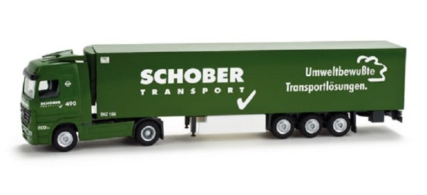 HERPA 065948 Mercedes-Benz Actros LH 02 Kühlkoffer-Sattelzug "Schober" LKW-Modell 1:120