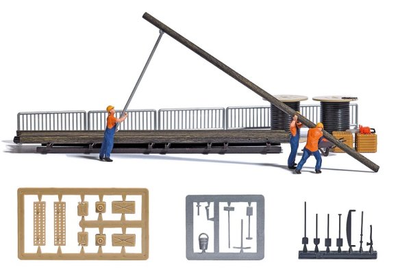 BUSCH 7835 Action Set Mastaufsteller Bausatz Spur H0