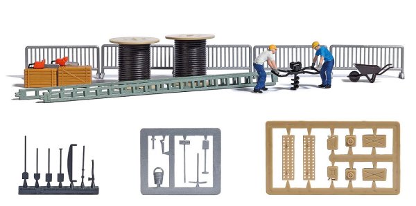 BUSCH Action Set Erdbohrer mit 2 Figuren Bausatz 7834 Spur H0