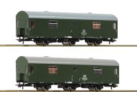 ROCO 74111 Set mit 2 Reko-Postwagen DR Ep.IV Spur H0