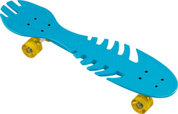 VIVA SPoRT® 736-54862 - Skateboard im Fischgräten-Design mit Leuchtrollen