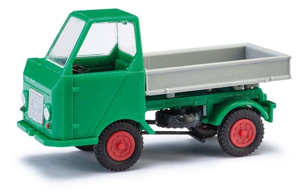 BUSCH 210003600 Multicar M22 Dreiseitenkipper grün grau Automodell 1:87