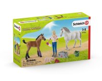 SCHLEICH Farm World 42486 Arztbesuch bei Stute und Fohlen