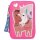 DEPESCHE 10529 Miss Melody Federtasche 3-fach pink mit Streichpailletten gefüllt