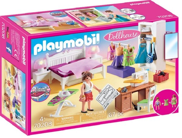 PLAYMOBIL Dollhouse 70208 Schlafzimmer mit Nähecke