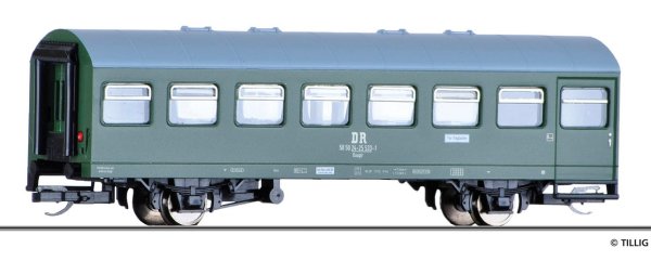 TILLIG Reisezugwagen 2. Klasse mit Traglastenabteil Baagtr DR Ep. IV 13233 Spur TT