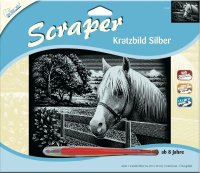 MAMMUT 137007 - Scraper Kratzbild silber, Motiv Pferd -...
