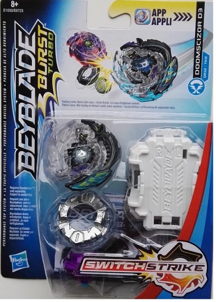 HASBRO E1033 - Beyblade Burst Turbo Switch Strike Starter Pack, Doomscizor D3