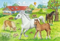 RAVENSBURGER® 07833 - Kinderpuzzle Auf dem Pferdehof - 2 x 24 Teile