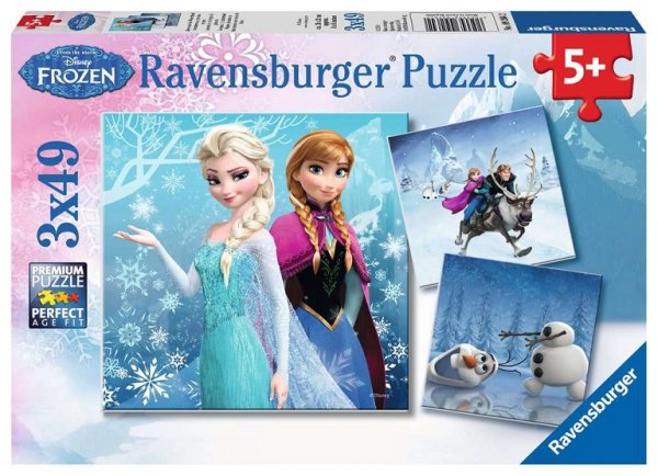 RAVENSBURGER® 09264 - Frozen, Abenteuer im Winterland - 3 x 49 Teile