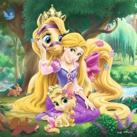 RAVENSBURGER® 09346 - Kinderpuzzle Palace Pets - Belle, Cinderella und Rapunzel - 3 x 49 Teile