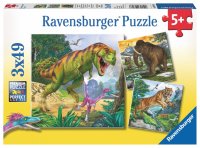 RAVENSBURGER® 09358 - Kinderpuzzle Herrscher der Urzeit - 3 x 49 Teile
