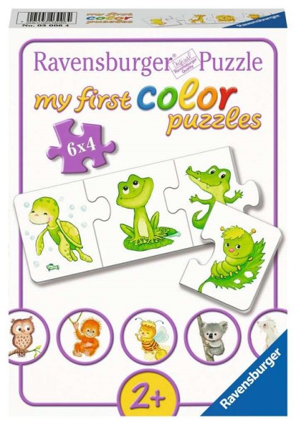 RAVENSBURGER® 03006 - Kinderpuzzle, Meine liebsten Tierkinder - 6 x 4 Teile