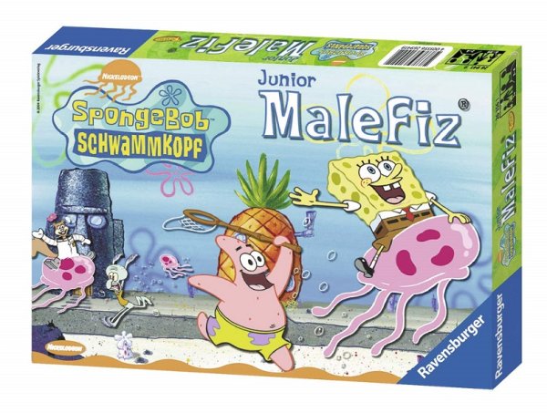 RAVENSBURGER® 26356 - Kinderspiel, Junior Malefiz SpongeBob Schwammkopf