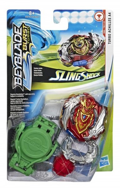 HASBRO E6167 - Beyblade Burst Turbo Slingshock Starter Pack, Turbo Achilles A4