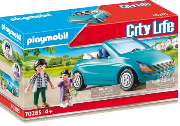 PLAYMOBIL City Life 70285 - Papa und Kind mit Cabrio