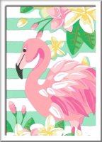 RAVENSBURGER 28512 - Malen nach Zahlen: Think Pink Flamingo