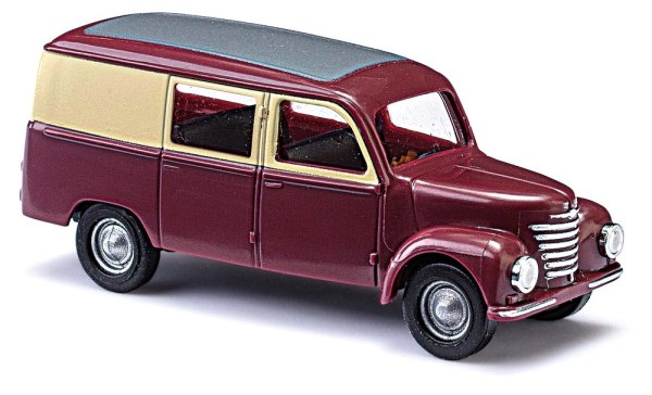 BUSCH 8662 Framo V901/2 Halbbus weinrot beige Automodell 1:120
