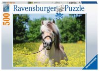 RAVENSBURGER 15038 Puzzle Pferd im Rapsfeld 500 Teile