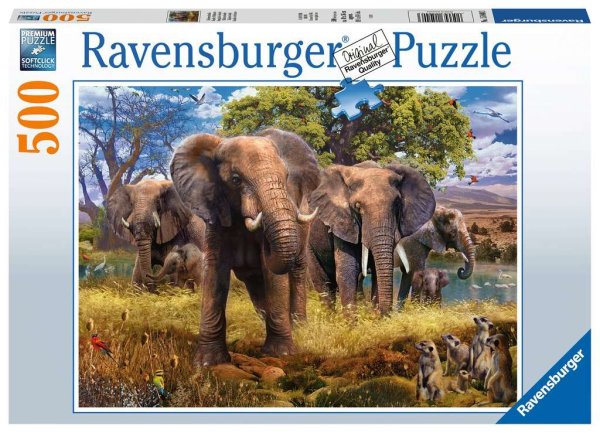 RAVENSBURGER 15040 Puzzle Elefantenfamilie 500 Teile